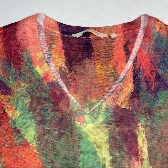 Soft Surroundings Sweater Tunic Top Thin Knit Art to Wear Office Career Resort - Picture 4 of 13